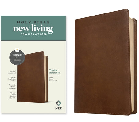 NLT Thinline Reference Bible, Filament Enabled Edition (Red Letter, Leatherlike, Rustic Brown) by Tyndale