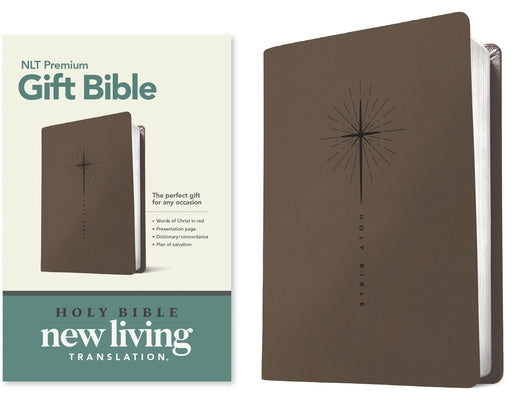 Premium Gift Bible NLT (Leatherlike, Star Cross Taupe, Red Letter) by Tyndale