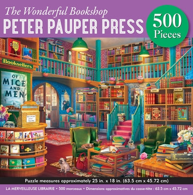 The Wonderful Bookshop 500-Piece Puzzle by Peter Pauper Press