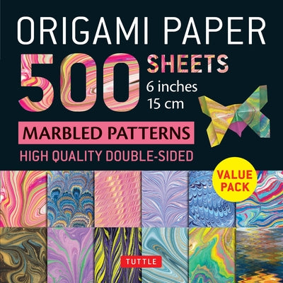 Origami Paper 500 Sheets Marbled Patterns 6 (15 CM): Tuttle Origami Paper: Double-Sided Origami Sheets Printed with 12 Different Designs (Instructions by Tuttle Studio