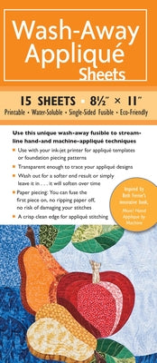 Wash-Away Applique Sheets by Ferrier, Beth