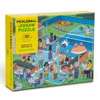 Pickleball Jigsaw Puzzle: 500-Piece Jigsaw Puzzle Based on the Book Dink! (with 10 Hidden Pickleballs to Find) by Rosen, Ellis