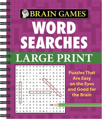 Brain Games - Word Searches - Large Print (Purple) by Publications International Ltd