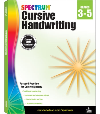 Spectrum Cursive Handwriting, Grades 3 - 5: Volume 22 by Spectrum