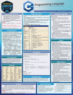 C++ Programming Language: A Quickstudy Laminated Reference by Smith, Scott