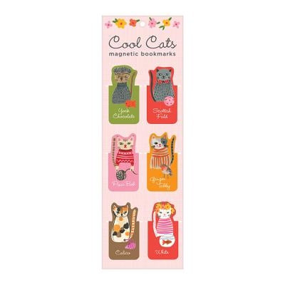 Cool Cats Magnetic Bookmarks by Galison