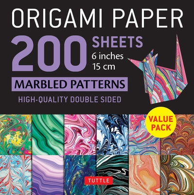 Origami Paper 200 Sheets Marbled Patterns 6 (15 CM): Tuttle Origami Paper: Double Sided Origami Sheets Printed with 12 Different Patterns (Instruction by Tuttle Studio