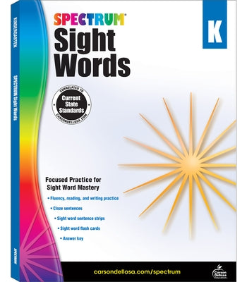 Spectrum Sight Words, Grade K: Volume 70 by Spectrum